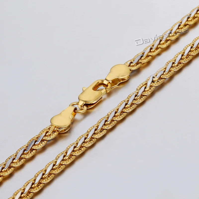 Женская/Мужская плетеная цепочка 6 шт./лот 3/4 мм|men chain|gold filledchain men |