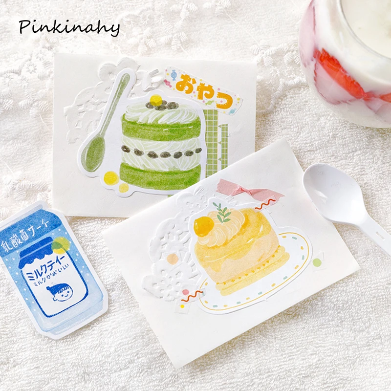 Самоклеющиеся заметки клубничный торт/фрукты/молоко напиток Липкие Kawaii блокнот