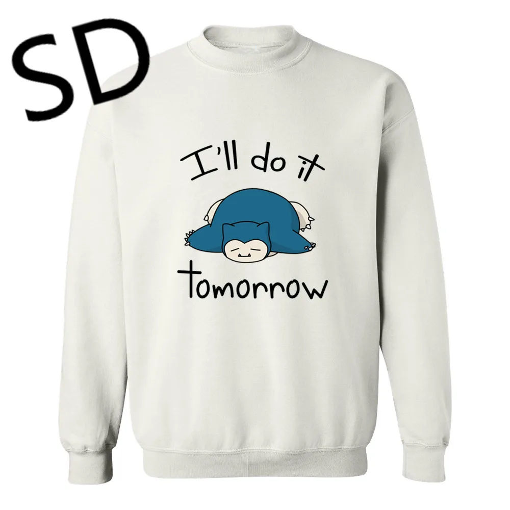 Дропшиппинг 3d принт Покемон толстовки для мужчин sudaderas para hombre Snorlax i'll do it tomorrow