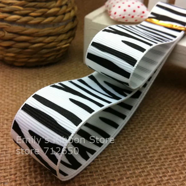Free shipping 1'' (25mm) Leopard Zebra animal pattern printed ribbon Polyester Grosgrain Ribbon DIY hairbow clothing accessories | Дом и