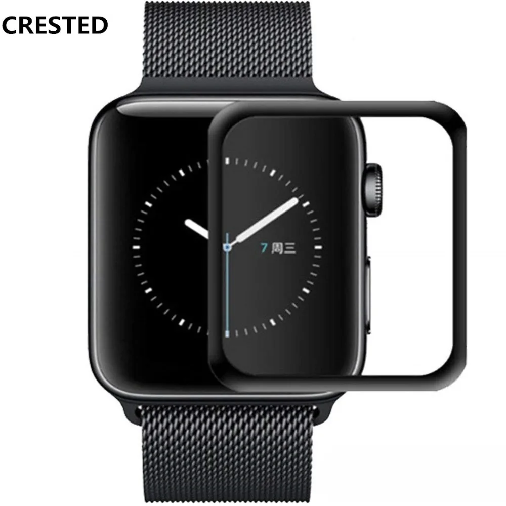 Закаленное стекло для Apple Watch 4 5 44 мм 40 iWatch 3 2 1 42 38 3D 9H защита экрана apple watch