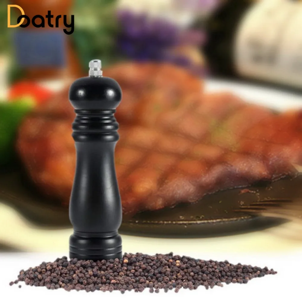 Doatry деревянная мельница для специй соль кукуруза ручной механизм удобная черная