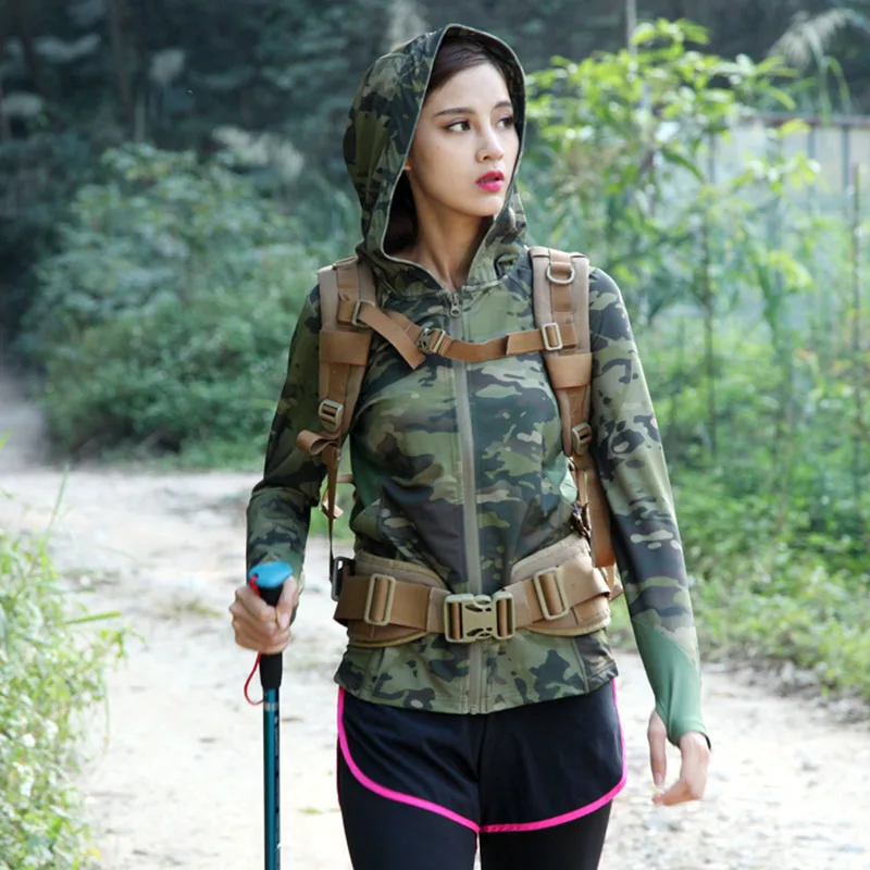 Куртка женская быстросохнущая с капюшоном и защитой от УФ-излучения | Спорт