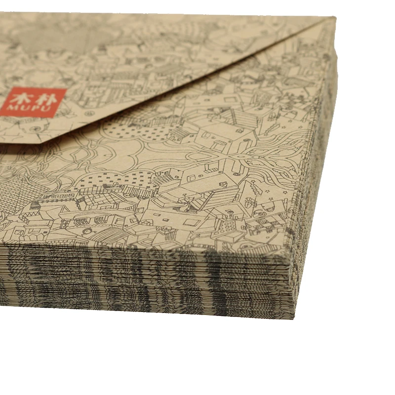 Конверт из крафт бумаги в стиле ретро открытка чехол для поздравительной