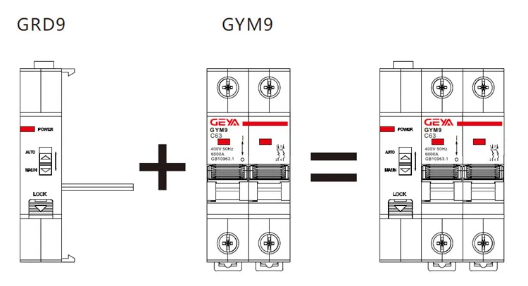 GEYA din-рейка GYM9 4P MCB с устройством автоматического сброса автоматический выключатель Умный дом 63A MCB автоматический сброс