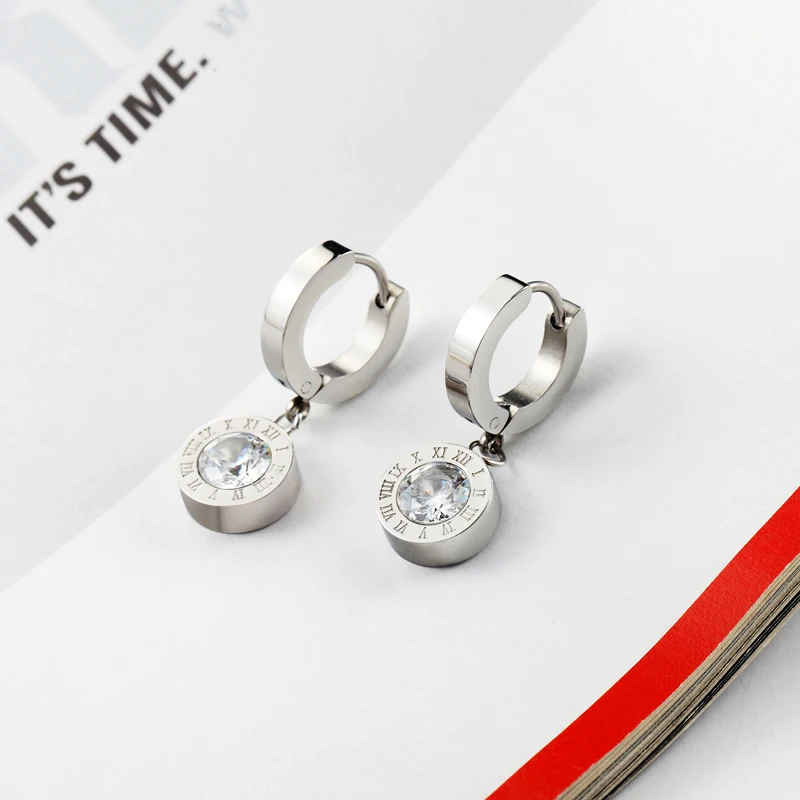 Серьги подвески женские с римскими цифрами 6 мм|earrings for|dropping earrings for womendrop |