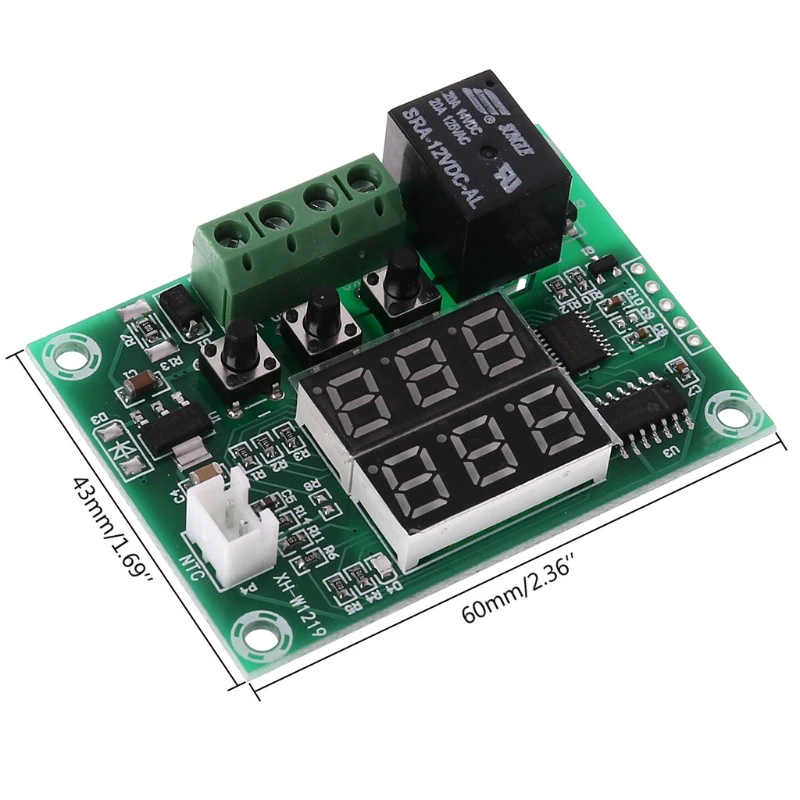 XH-W1219 Dual LED Display Thermostat Temperature Controller Module Thermometer with Waterproof NTC Sensor Probe | Инструменты