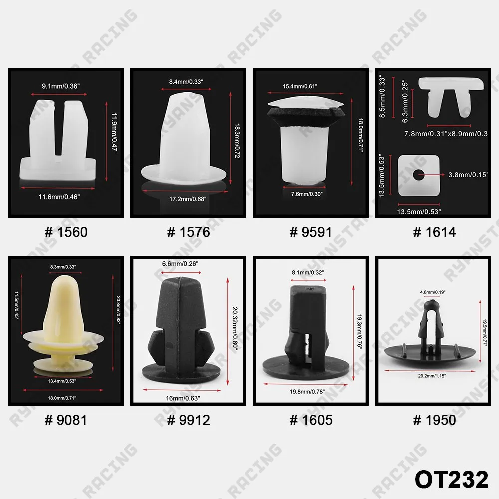 146pcs 415 730pcs автозажим для машин Универсальный бампер фиксированный зажим