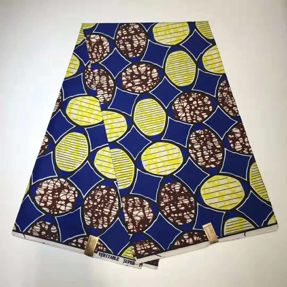 Дешевая ткань китайская африканская tissu Анкара вощеная принтом 6yds модная