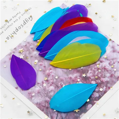 Mix 50p Перья боа, натуральные перья, лебедь, плюсы, 4-8 см, перья фазана, свадебные украшения, 50 штук/партия - Цвет: Mix 50p