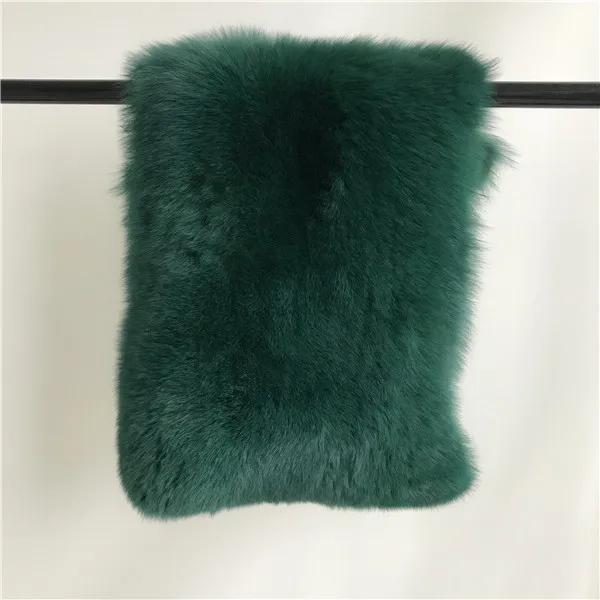 Green Модная зимняя шуба из натурального Лисьего меха для женщин, Осеннее Женское пальто, длинное роскошное Женское зимнее плотное теплое пальто из натурального Лисьего меха - Цвет: Green