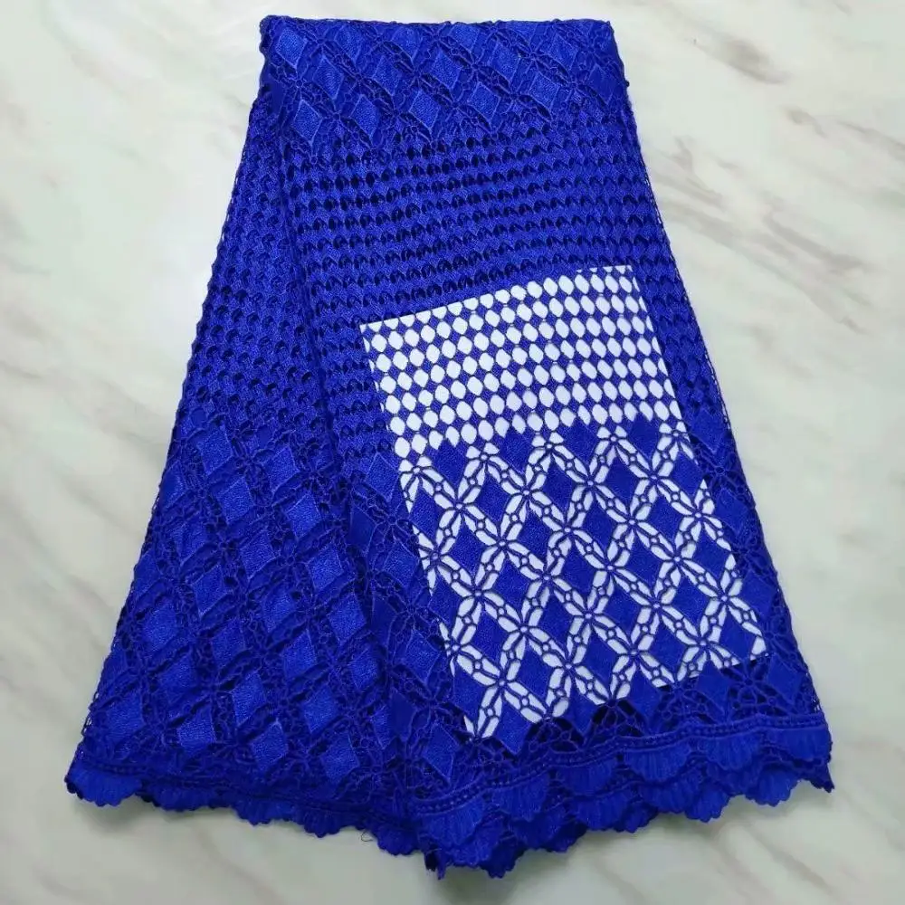 Высококачественная африканская кружевная ткань из химических нитей