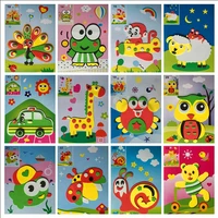 24 designslot 1317cm 3d eva foam craft sticker self adhesive crafts learning education toys for kids 3 6 years series puzzles