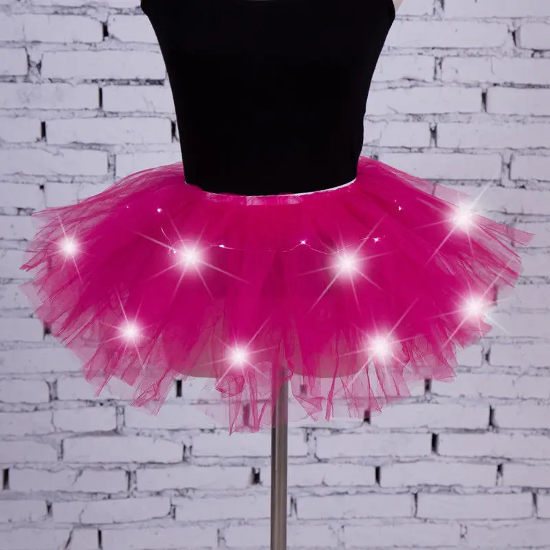 HIRIGIN Newest LED Light Up Tulle Tutu Skirts Fancy Hen Party Halloween Costume Players | Женская одежда