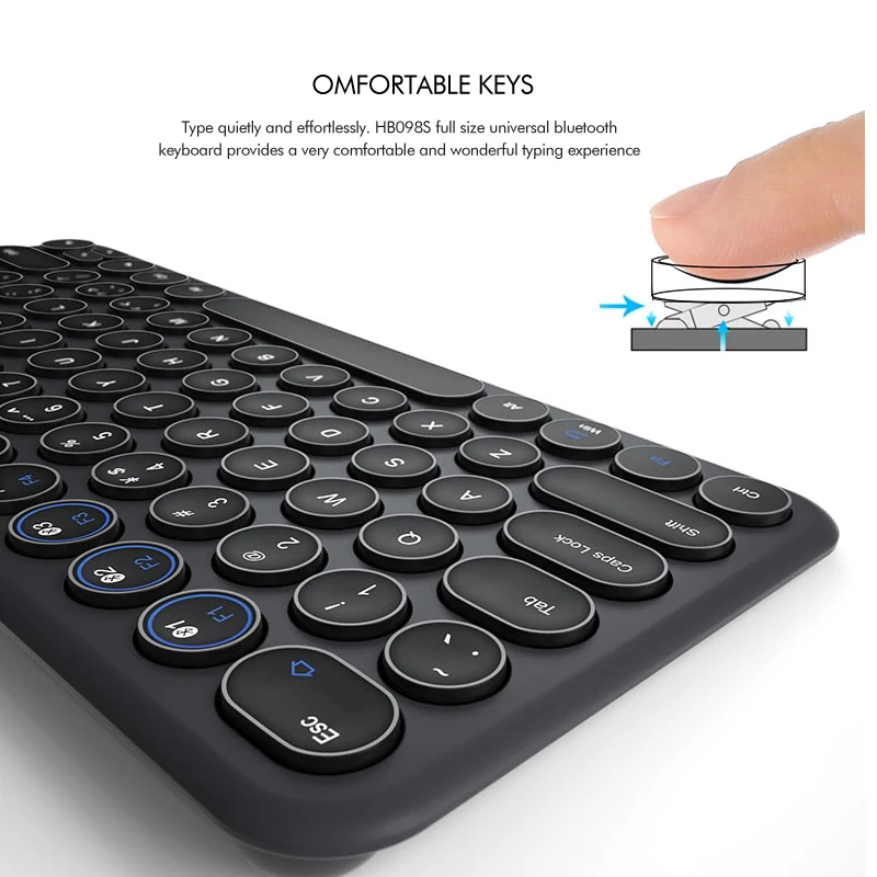 B.O.W маленькая клавиатура Bluetooth беспроводное подключение 78 круглых клавиш