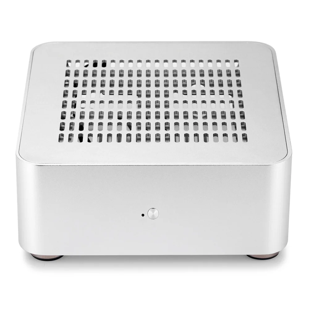 [Верхняя крышка с отверстиями] RGEEK Mini ITX компьютерный ПК чехол s Настольный HTPC алюминиевый корпус, крскас мини Чехол для ПК с 200 Вт блок питания