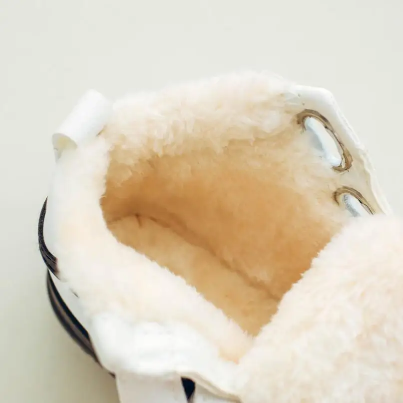 Winter Kids Boots brand boys girls warm leather sneakers fashion footwear children casual shoes plush non slip sport shoes