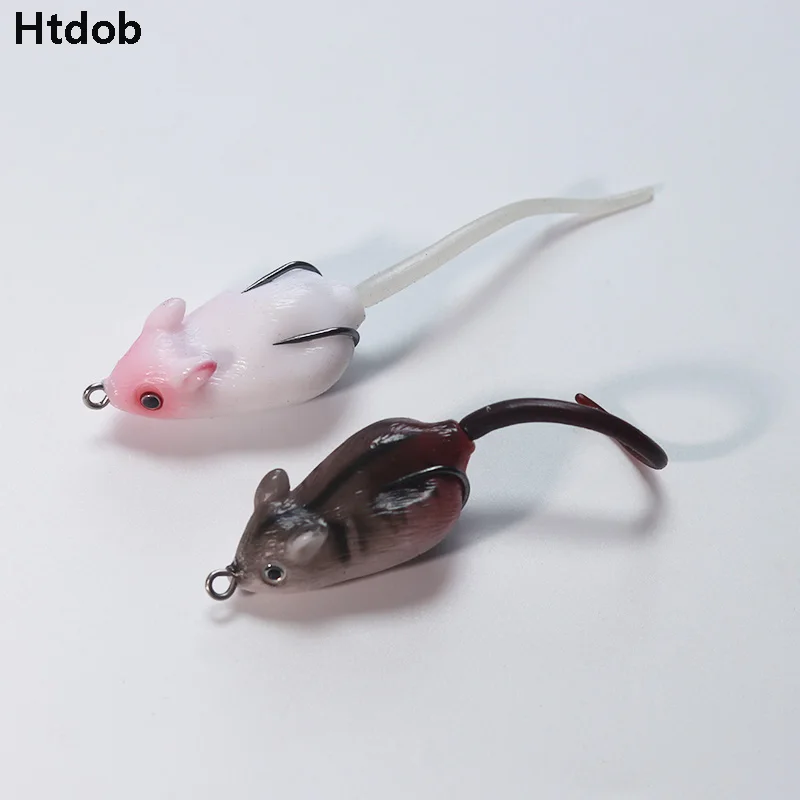 Htdob 8 шт. цветов топвотер лягушка и мышь полый корпус джиг мягкие рыболовные