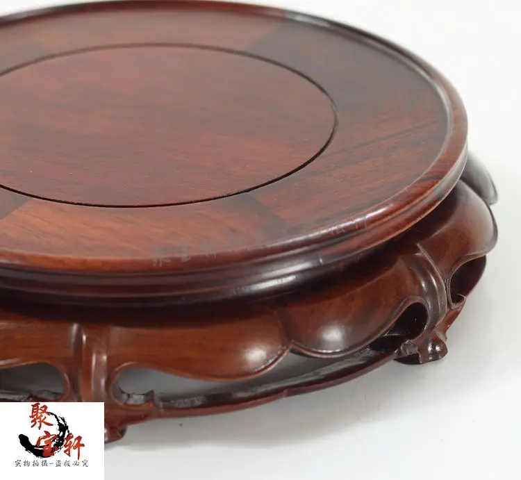 Резьба по Красному розовому дереву ручная работа annatto круглая основа из