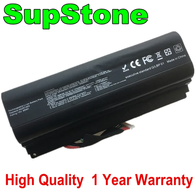 SupStone 88Wh A42N1403 A42LM9H Аккумулятор для ноутбука Asus ROG G751JY G751JM G751JT GFX71JY GFX71JT A42LM93 GFX71JM G751JL