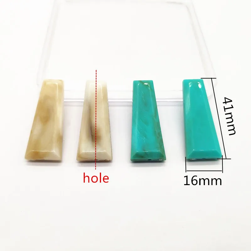 Новое поступление! Однотонные акриловые бусины в форме трапециевидной формы для