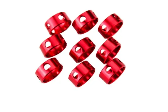 12pcs/lot Multi-functional ultalight round shape guyline adjuster aluminum wind cord tensioner | Tent Accessories