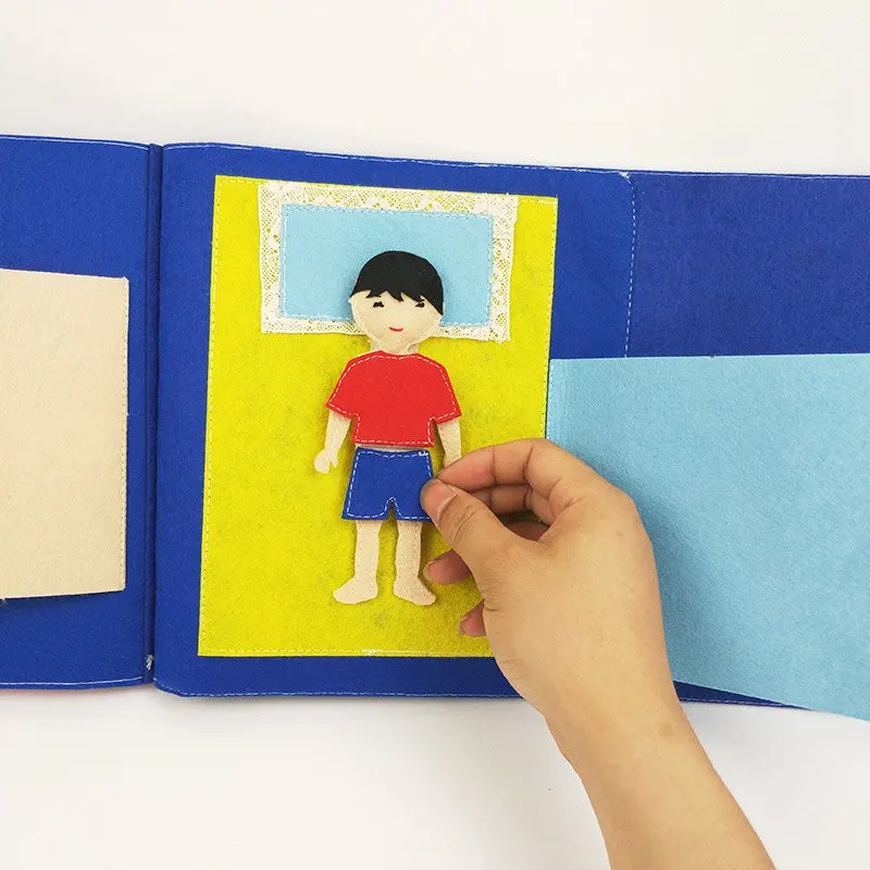 Детская тканевая Книга ручной работы для раннего развития мягкие детские книги