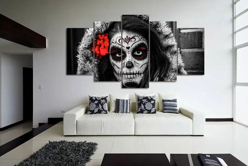 Hd Печатный День мертвых лиц групповая живопись холст печать декор комнаты плакат