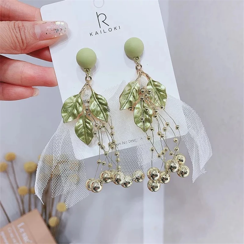 Новое поступление корейский кулон серьги ткань из пряжи большие звезды цветы