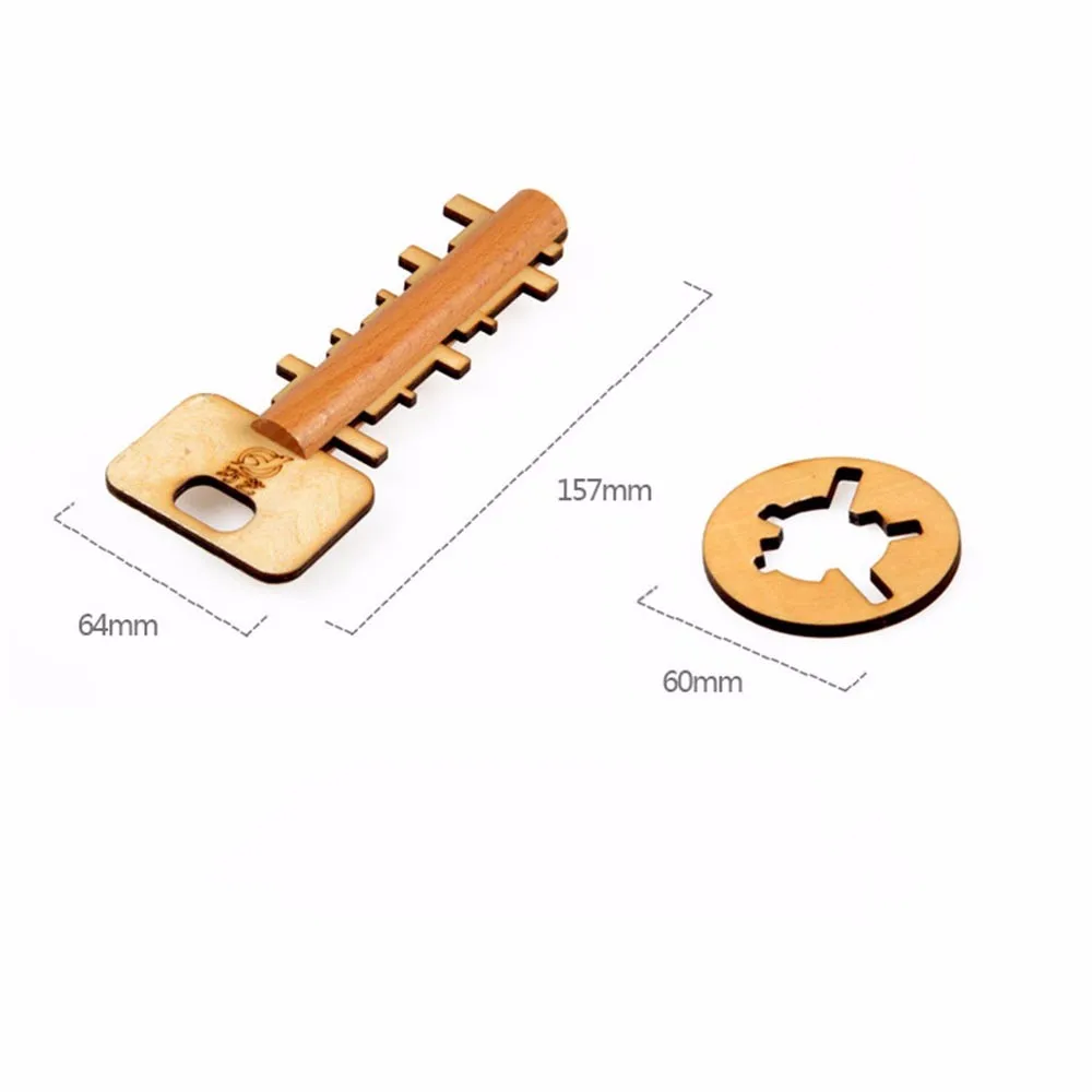 

Removable Wooden Puzzle Education Toys For Children Intelligence Solution Ring Bamboo Luban Lock Unlock Key YZL-2265
