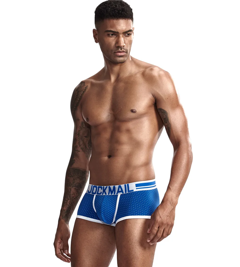 JOCKMAIL, Новое сексуальное нижнее белье для мужчин, милый мультяшный принт, мужские боксеры, удобные трусики, мягкие дышащие мужские трусы