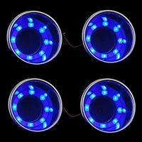 4 pieces led blue stainless steel cup drink holder with drain led blue marine boat rv camper