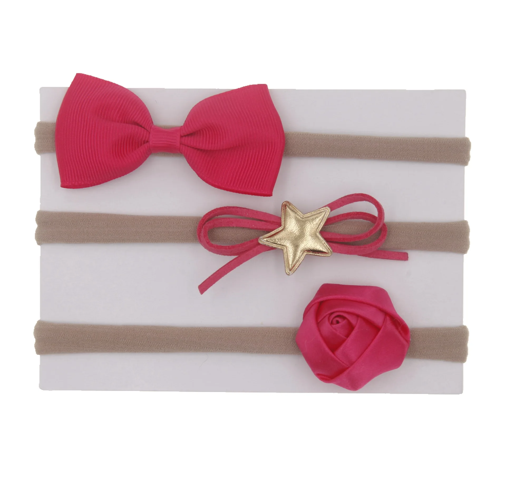 3 шт./компл. 2019 милые банты для девочек детские нейлоновые повязки на голову