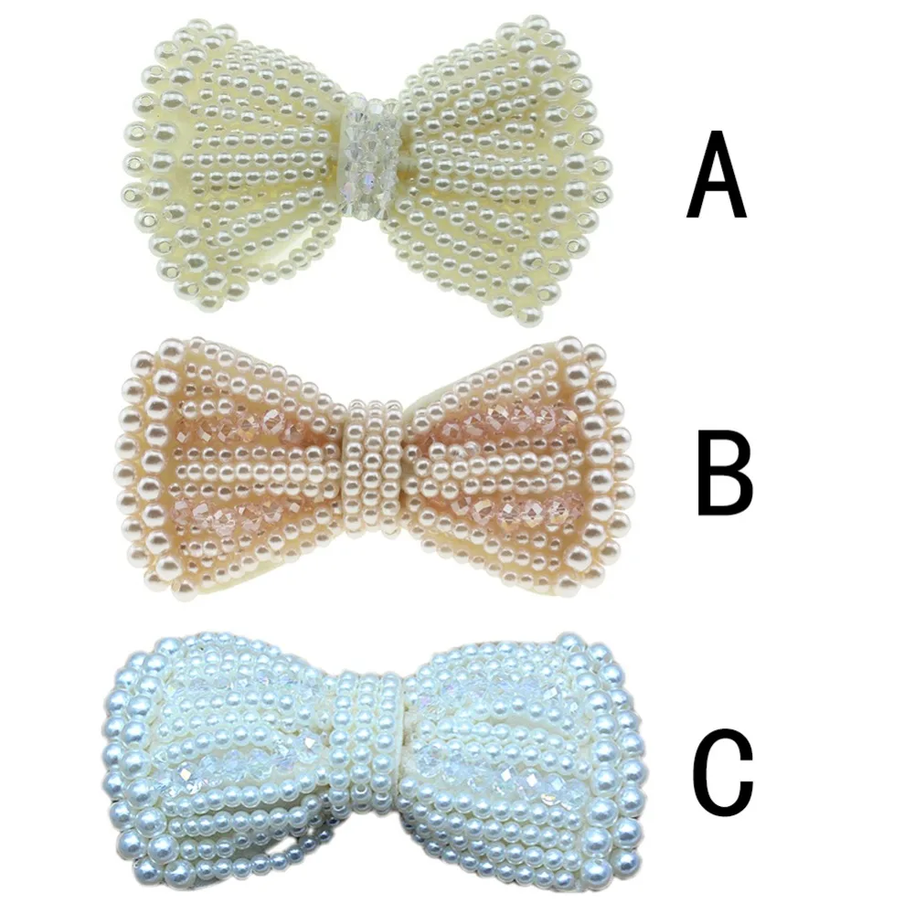 24 шт. бусины банты для волос с искусственным жемчугом|tie hair bow|hair bowsbow diy |