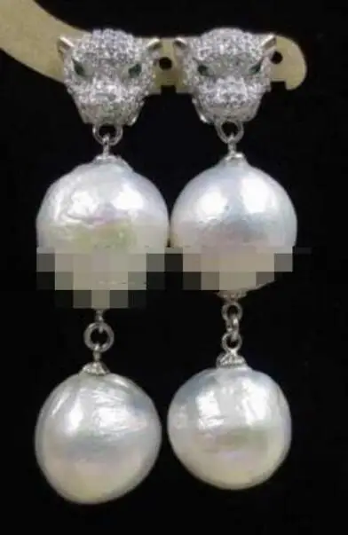 Jewelry Pearl Earring &gt&gt&gt&gtnoble jewelry baroque white 11-12mm FURROW Kasumi pearl earring leopard button 925S Free Shipping |