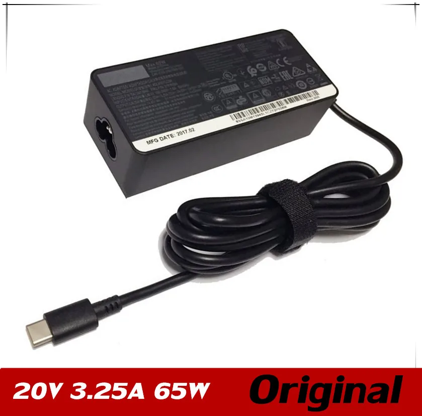 7XINbox 20V 3.25A 65W подлинное зарядное устройство ADLX65YLC3A для Lenovo ThinkPad X1 Carbon 2017 TYPE C SA10M13945