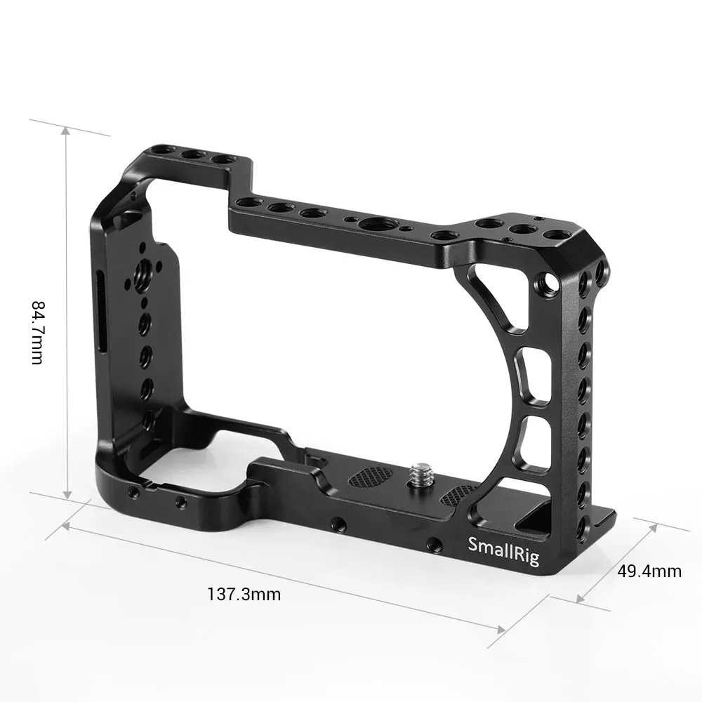 SmallRig a6400 DSLR клетка для Sony A6300/ A6400 /A6500 формованная камеры с 1/4 "и 3/8" резьбовыми