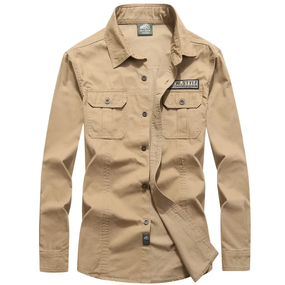 Новая весенняя джинсовая рубашка AFS Мужская camisa masculina брендовая Военная Мужская рубашка с длинным рукавом chemise homme Повседневная рубашка