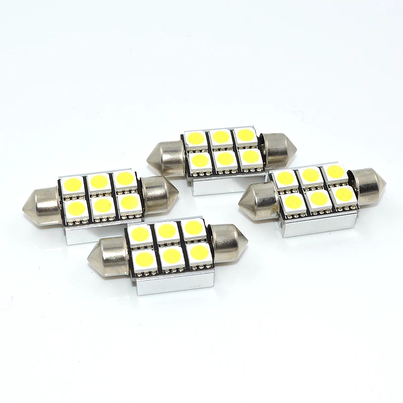 5 шт. 36 мм C5W C10W CANBUS без погрешности Festoon 6 led Автомобильный светильник номерного