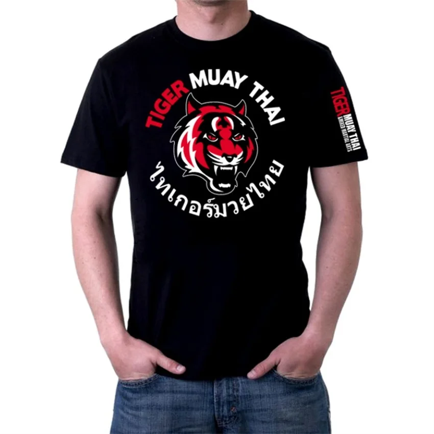 Thai Tiger MMA Fight Мужская Боевая клетка корона боксерские футболки Муай Тай мужские XXL