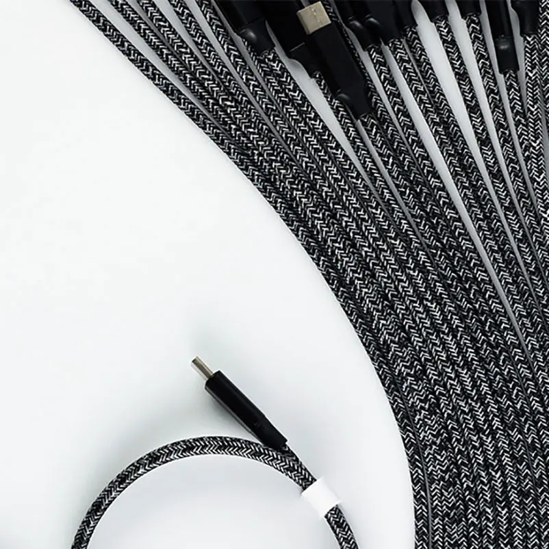 Нейлоновый кабель Micro USB Type C для быстрой зарядки зарядный Samsung Huawei Android телефонный