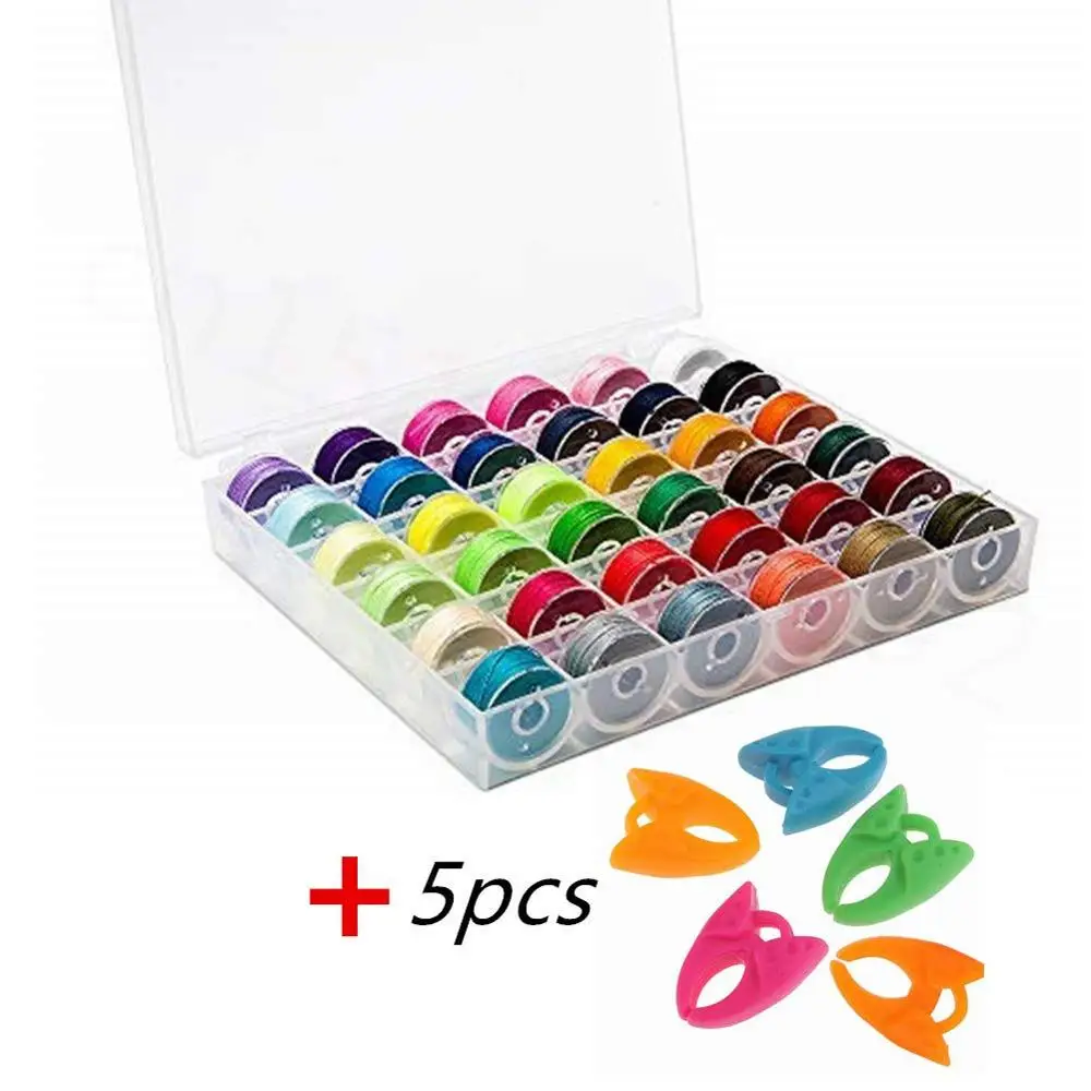 36 шт. разноцветная полиэфирная швейная нить прозрачная пластиковая катушка