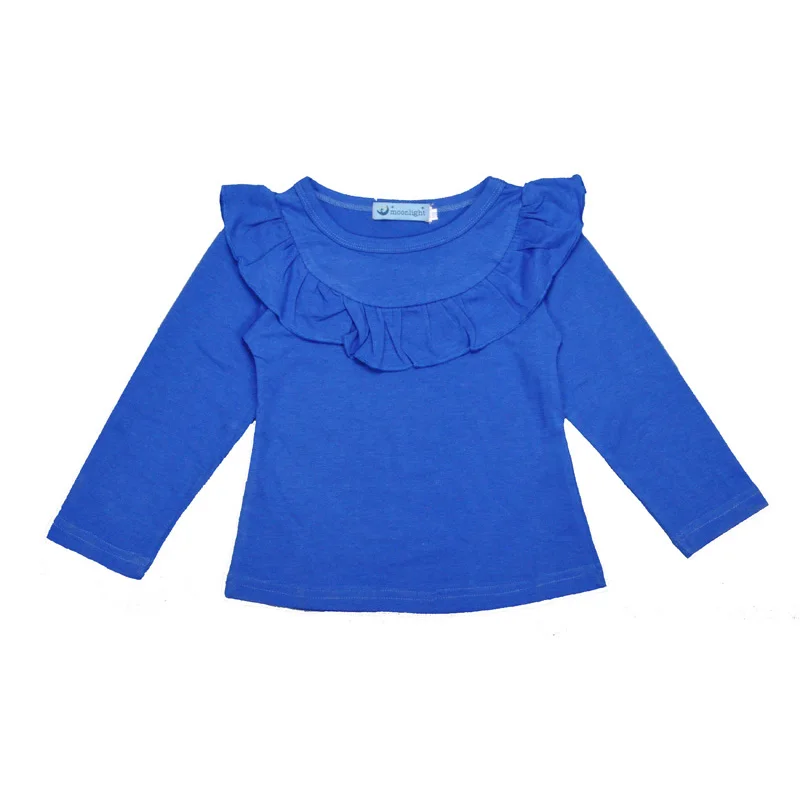 Высокое качество 2016 г. Весенняя одежда для маленьких девочек футболки модные