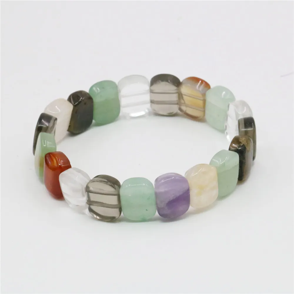 Multicolor Crystal Bracelet Jades Tiger Eye Natural Stone Women Girl Gifts DIY Hand Made Ornaments Fashion Jewelry Making Design | Украшения