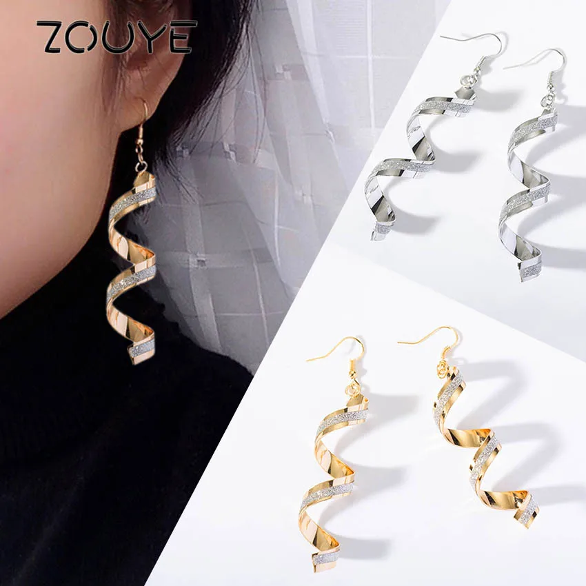 ZOUYE необычные серьги в форме волны капельки милые романтические блестящие модные