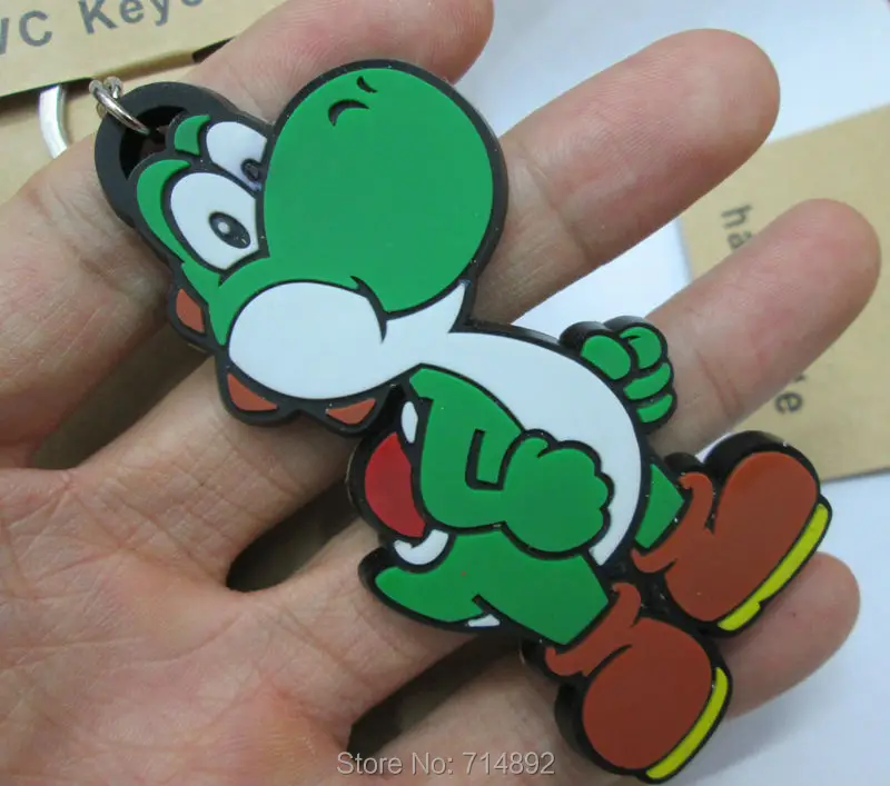 300 шт./лот Mario Bro Yoshi Bowser классические ПВХ Брелки и Подвески Бесплатная доставка