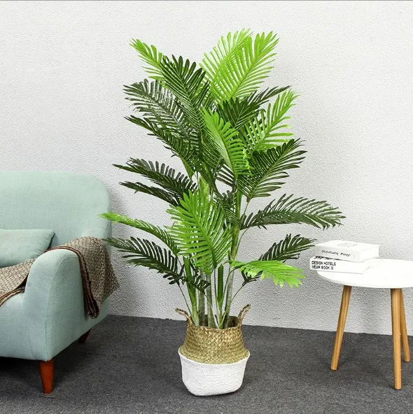Artificial Tree Plastic Palm Leaves Green Plants Home Garden Decoration Large Fake Wedding Party Decor | Дом и сад
