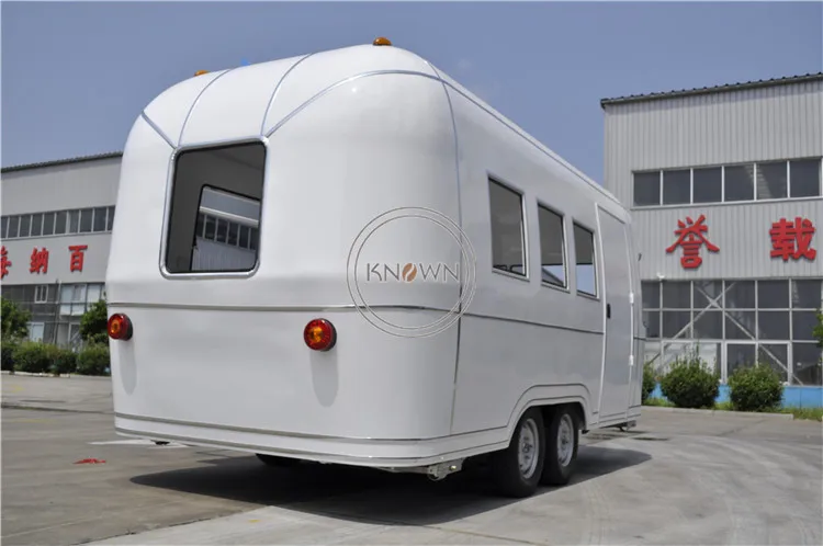 Мобильный киоск для продажи еды белого цвета торговый горячих собак пузырьковый