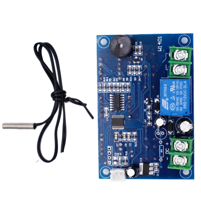 100 шт./лот W1401 DC12V интеллектуальный цифровой светодиодный дисплей термометр