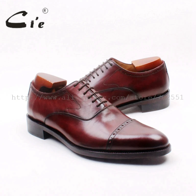 

cie Free shipping custom handmade bespoke work & career Adhesive craft calf leather men's dress oxford color brown shoe No.OX716